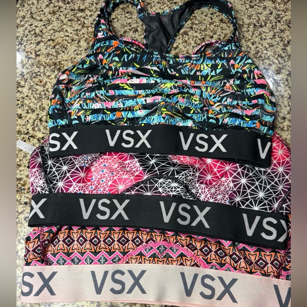 VSX Multicolor Patterned Sports Bras Trio